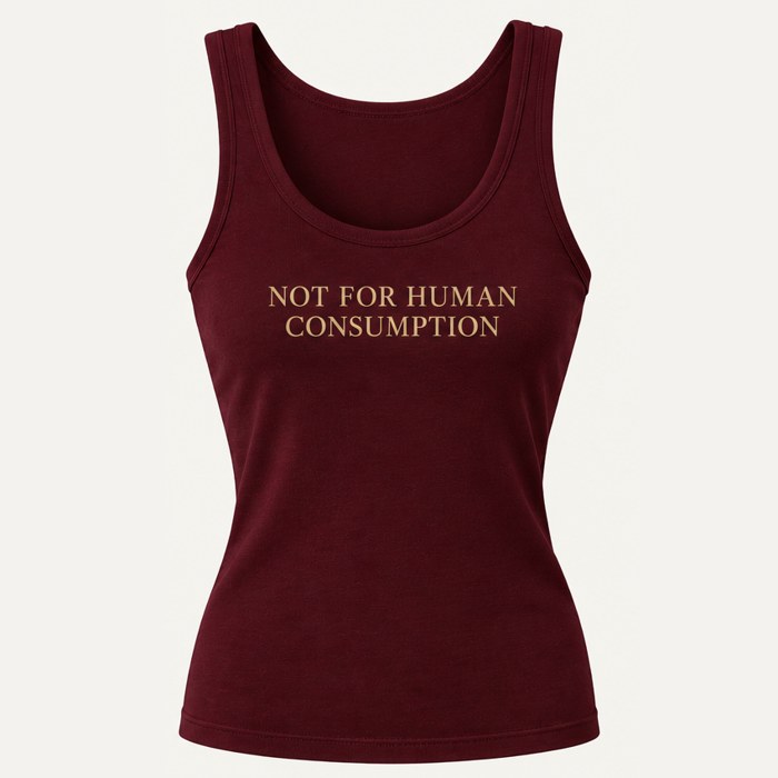 Burgundy Ambrosia tank top with gold lettering